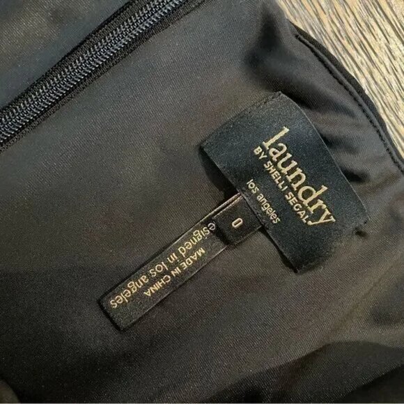 Black Off-Shoulder Dress with Bell Sleeves Crepe Dress Size Women 0 NEW - Picture 5 of 5